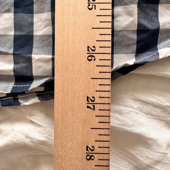 Abercrombie & Fitch Blue White Gingham Long Sleeve Muscle Fit Button-Up Shirt XL - Picture 9 of 11